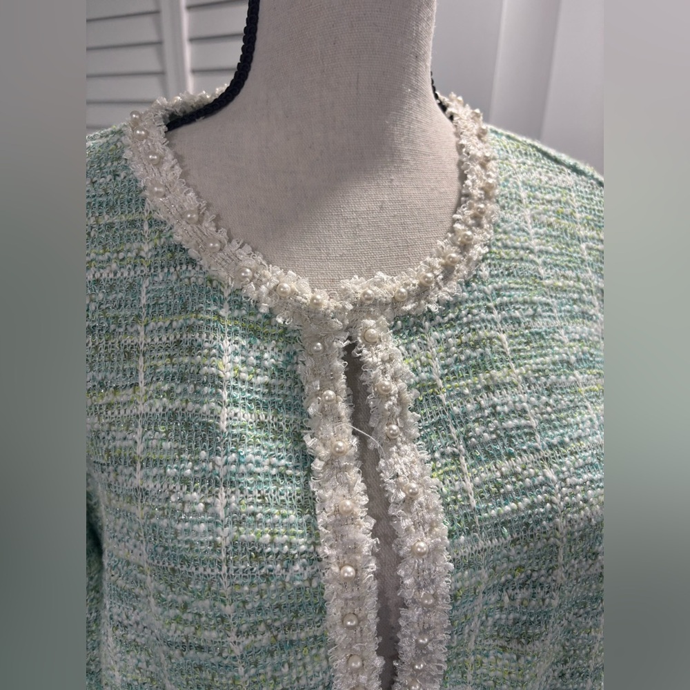Alfred Dunner Lady Like Seafoam Jacket size :M - Picture 2 of 6